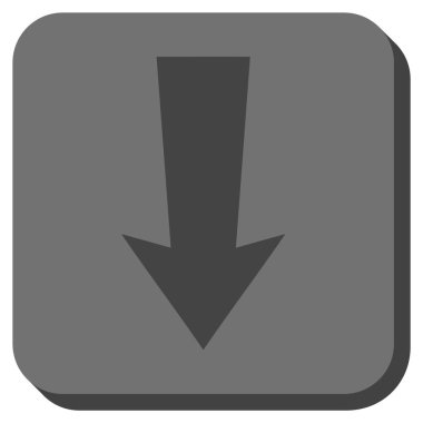 Yuvarlatılmış Kare vektör simgesi aşağı ok