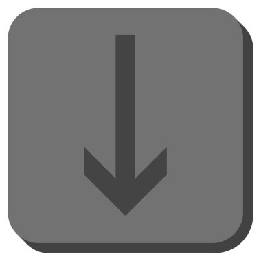 Yuvarlatılmış Kare vektör simgesi aşağı ok