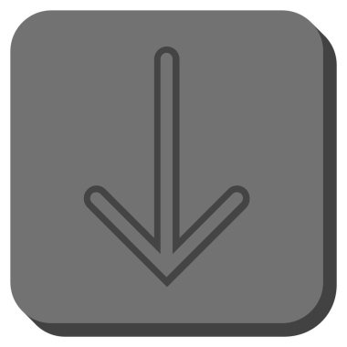 Yuvarlatılmış Kare vektör simgesi aşağı ok