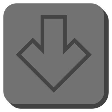 Yuvarlatılmış Kare vektör simgesi aşağı ok