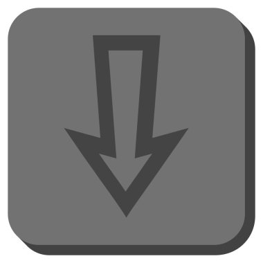 Yuvarlatılmış Kare vektör simgesi aşağı ok