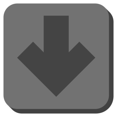 Yuvarlatılmış Kare vektör simgesi aşağı ok