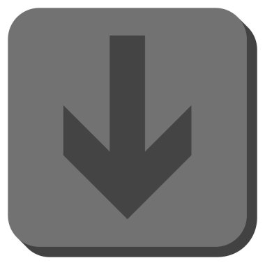 Yuvarlatılmış Kare vektör simgesi aşağı ok