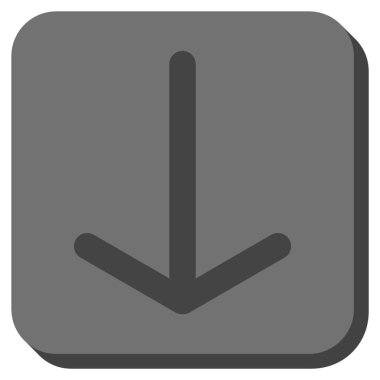 Yuvarlatılmış Kare vektör simgesi aşağı ok