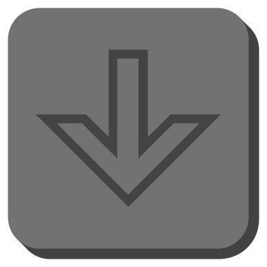 Yuvarlatılmış Kare vektör simgesi aşağı ok