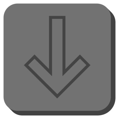 Yuvarlatılmış Kare vektör simgesi aşağı ok