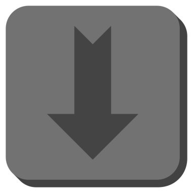 Yuvarlatılmış Kare vektör simgesi aşağı ok