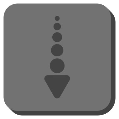 Yuvarlatılmış Kare vektör simgesi aşağı ok