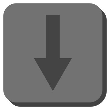 Yuvarlatılmış Kare vektör simgesi aşağı ok