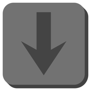 Yuvarlatılmış Kare vektör simgesi aşağı ok