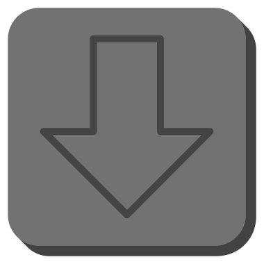 Yuvarlatılmış Kare vektör simgesi aşağı ok