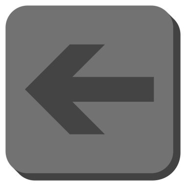 Ok sol yuvarlak kare vektör simgesi