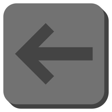 Ok sol yuvarlak kare vektör simgesi