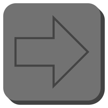 Ok sağ yuvarlak kare vektör simgesi