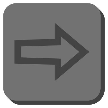 Ok sağ yuvarlak kare vektör simgesi