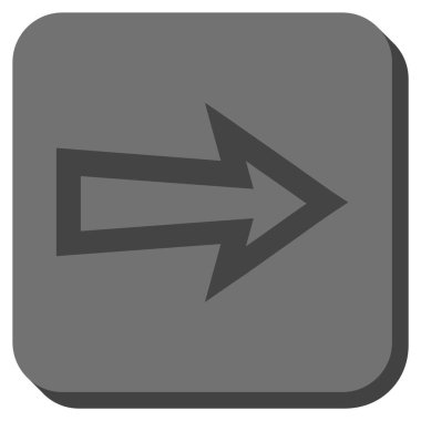 Ok sağ yuvarlak kare vektör simgesi