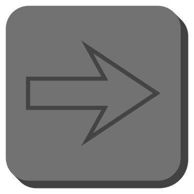 Ok sağ yuvarlak kare vektör simgesi