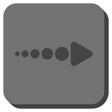 Ok sağ yuvarlak kare vektör simgesi