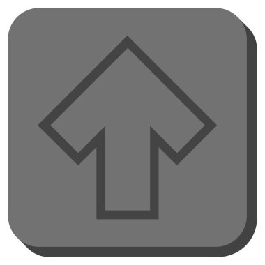 Yuvarlatılmış Kare vektör simge yukarı ok