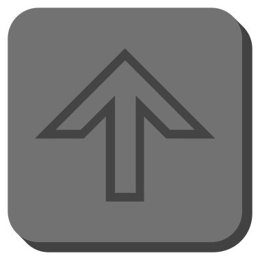 Yuvarlatılmış Kare vektör simge yukarı ok