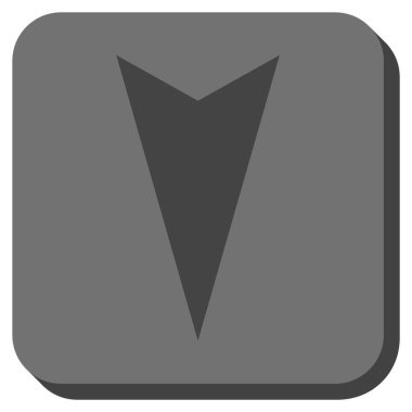 Yuvarlatılmış Kare vektör simgesi aşağı ok ucu