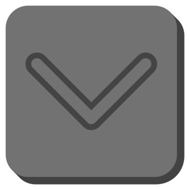 Yuvarlatılmış Kare vektör simgesi aşağı ok ucu