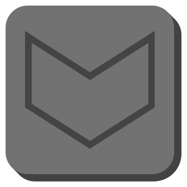 Yuvarlatılmış Kare vektör simgesi aşağı ok ucu