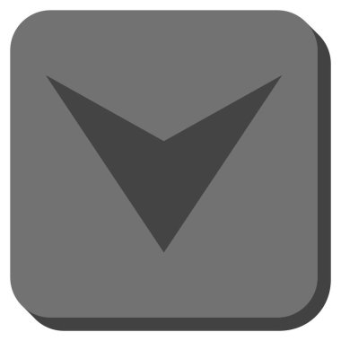 Yuvarlatılmış Kare vektör simgesi aşağı ok ucu