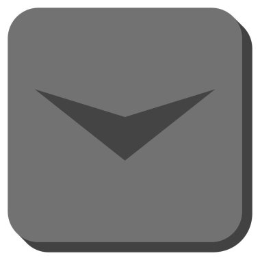 Yuvarlatılmış Kare vektör simgesi aşağı ok ucu