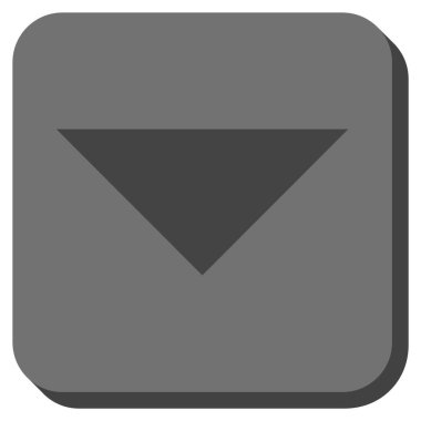 Yuvarlatılmış Kare vektör simgesi aşağı ok ucu