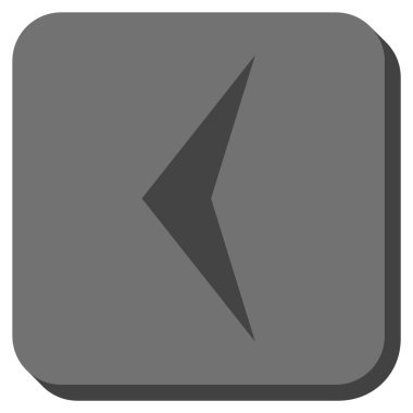 Ok ucu sol yuvarlak kare vektör simgesi