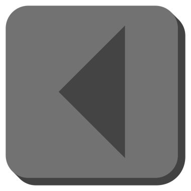 Ok ucu sol yuvarlak kare vektör simgesi