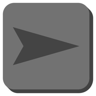 Ok ucu sağ yuvarlak kare vektör simgesi