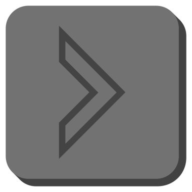 Ok ucu sağ yuvarlak kare vektör simgesi