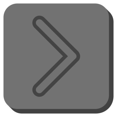 Ok ucu sağ yuvarlak kare vektör simgesi