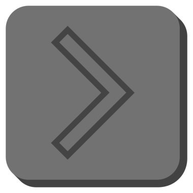 Ok ucu sağ yuvarlak kare vektör simgesi