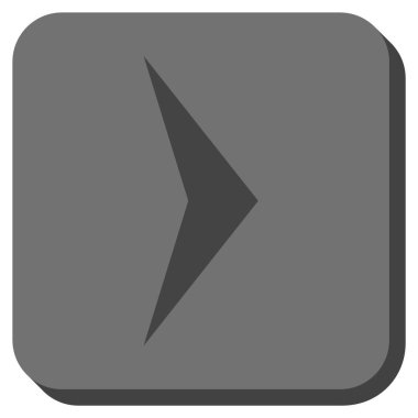 Ok ucu sağ yuvarlak kare vektör simgesi