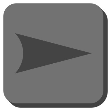 Ok ucu sağ yuvarlak kare vektör simgesi