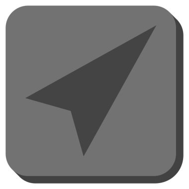 Ok ucu sağ-yukarı yuvarlak kare vektör simgesi