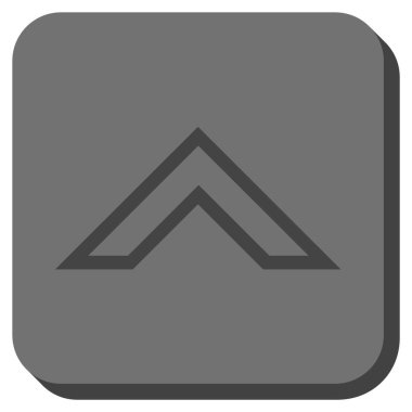 Yuvarlatılmış Kare vektör simge yukarı ok ucu