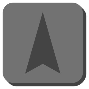 Yuvarlatılmış Kare vektör simge yukarı ok ucu