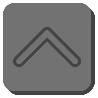 Yuvarlatılmış Kare vektör simge yukarı ok ucu