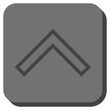 Yuvarlatılmış Kare vektör simge yukarı ok ucu