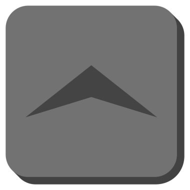 Yuvarlatılmış Kare vektör simge yukarı ok ucu