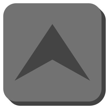 Yuvarlatılmış Kare vektör simge yukarı ok ucu