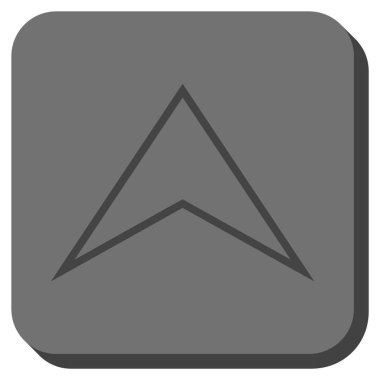 Yuvarlatılmış Kare vektör simge yukarı ok ucu