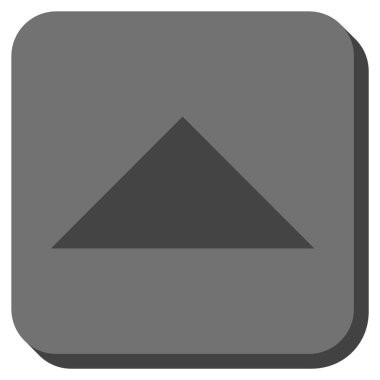 Yuvarlatılmış Kare vektör simge yukarı ok ucu