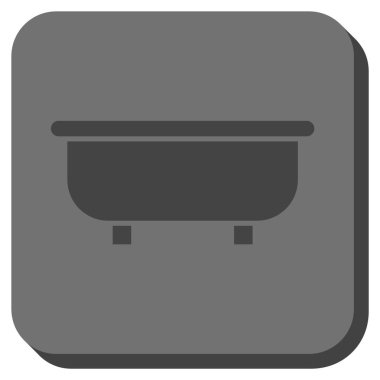 Küvet yuvarlatılmış kare vektör simgesi