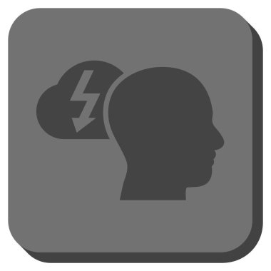 Beyin fırtınası yuvarlatılmış kare vektör simgesi