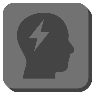 Beyin fırtınası yuvarlatılmış kare vektör simgesi